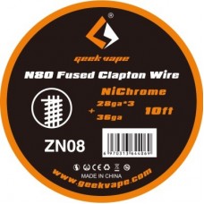 GeekVape Bobina Ni80 Fused Clapton Wire 28ga x3 10ft